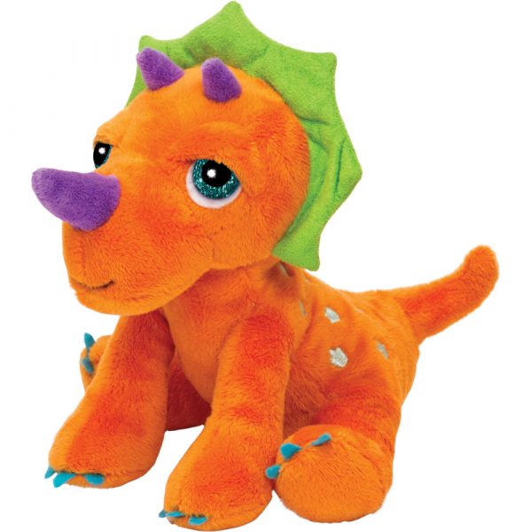 Orange Triceratops Plush